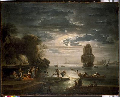 De Nacht door Claude Joseph Vernet